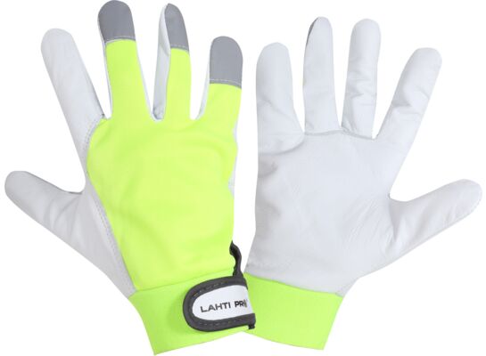 Rękawice ochronne z koziej skóry LAHTI PRO żółte 11