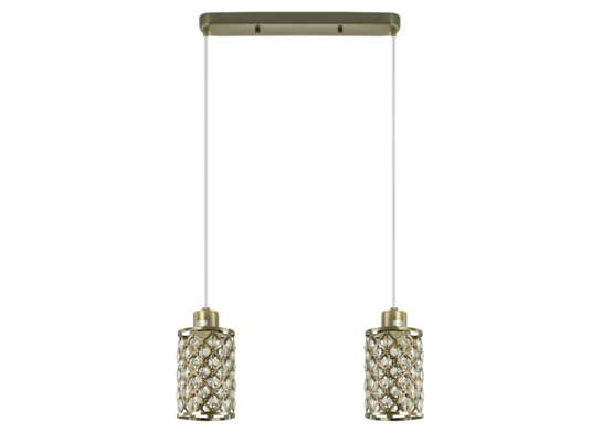 Lampa wisząca 6751/2 21QG mosiądz Elem