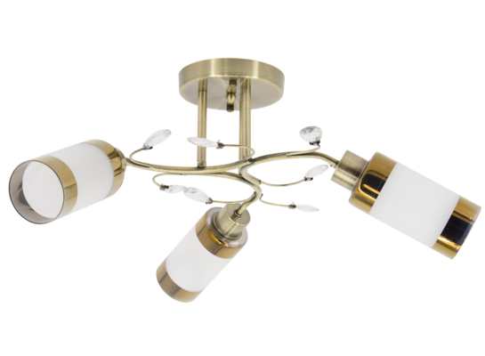 Lampa sufitowa 8267/3 21QG mosiądz Elem