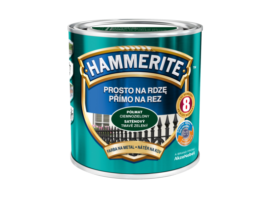 Farba Prosto Na Rdzę Ciemnozielony Półmat 0,7 l Hammerite