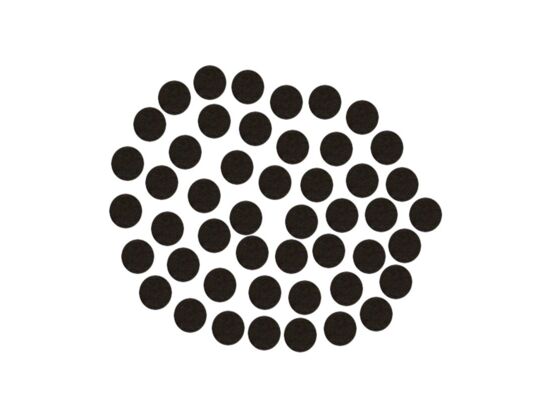 Podkładki filcowe LUZ Ø12 czarny 50 szt.