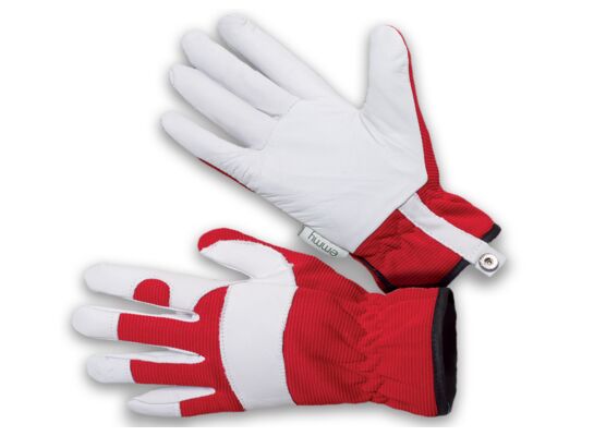 Rękawice ogrodowe Country czerwono-białe rozmiar 10