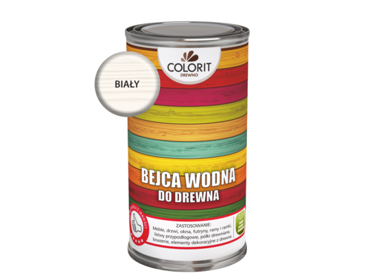 Bejca wodna do drewna Biały 0,5 l Colorit Drewno