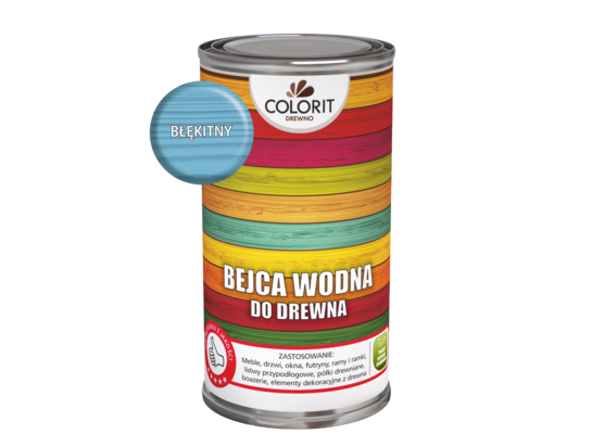 Bejca wodna do drewna Błękitny 0,5 l Colorit Drewno