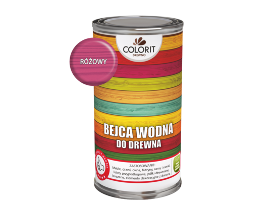 Bejca wodna do drewna Różowy 0,5 l Colorit Drewno