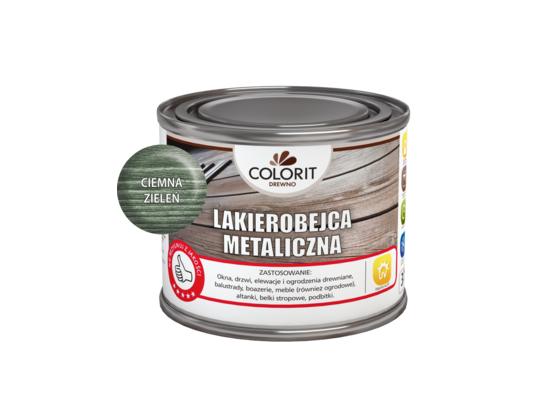 Lakierobejca metaliczna Ciemna zieleń 0,375 l Colorit Drewno