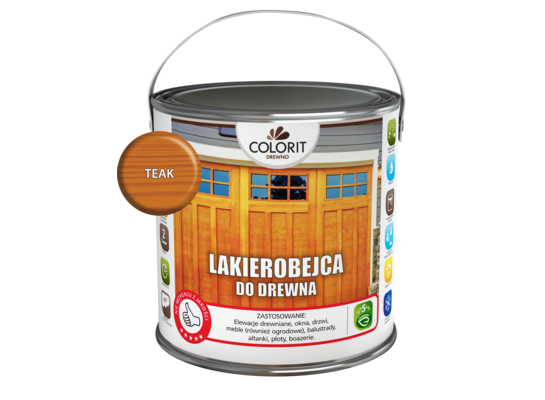 Lakierobejca do drewna Teak 2,5 l Colorit Drewno