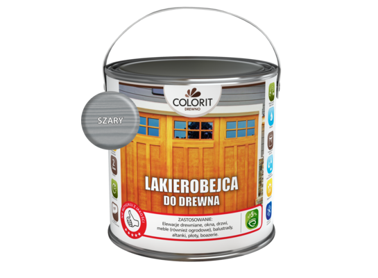 Lakierobejca do drewna Szary 2,5 l Colorit Drewno