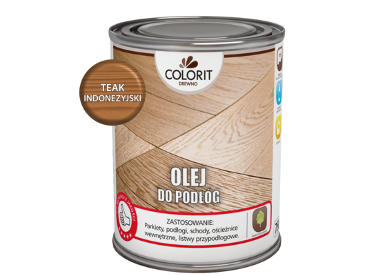 Olej do podłóg Teak indonezyjski 0,75 l Colorit Drewno