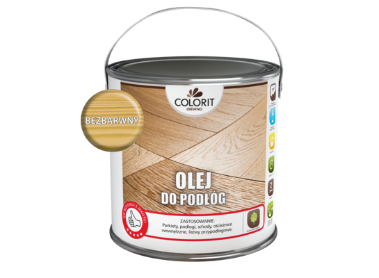 Olej do podłóg Bezbarwny 2,5 l Colorit Drewno
