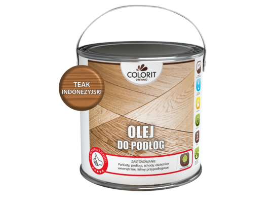 Olej do podłóg Teak indonezyjski 2,5 l Colorit Drewno