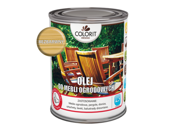 Olej do mebli ogrodowych Bezbarwny 0,75 l Colorit Drewno