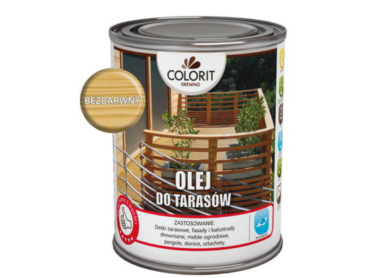 Olej do tarasów Bezbarwny 0,75 l Colorit Drewno