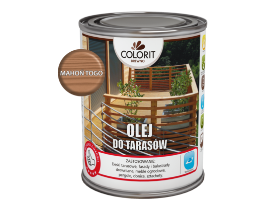 Olej do tarasów Mahoń togo 0,75 l Colorit Drewno