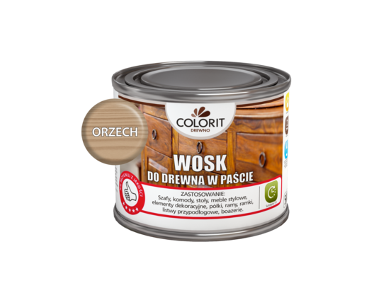 Wosk do drewna w paście Orzech 0,5 l Colorit Drewno