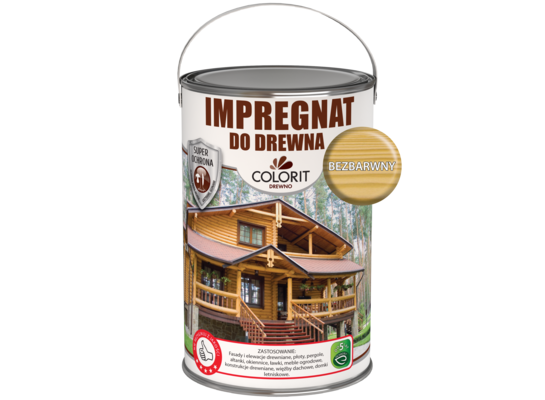 Impregnat do drewna Bezbarwny 5 l Colorit Drewno