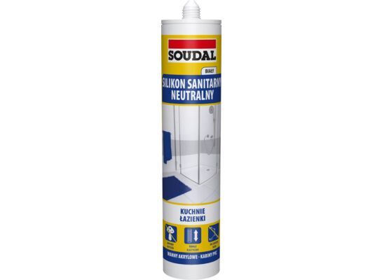 Silikon neutralny sanitarny biały 280 ml Soudal