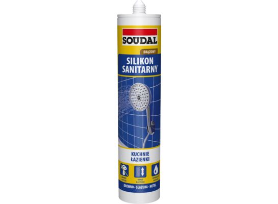 Silikon sanitarny brąz 280 ml Soudal
