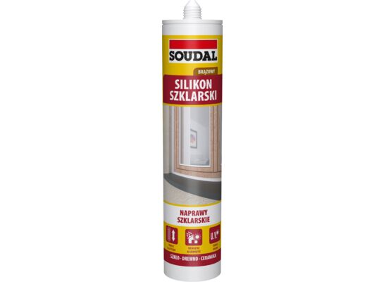 Silikon szklarski brąz 280 ml Soudal