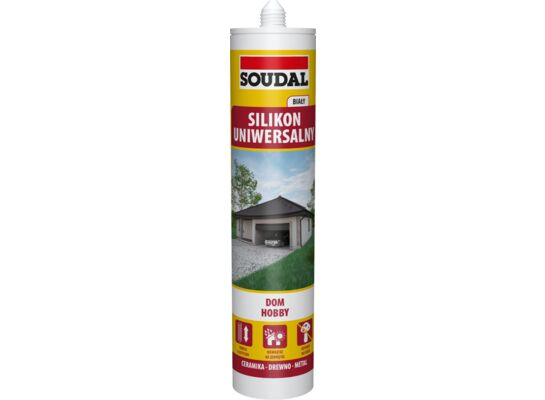 Silikon uniwersalny biały 280 ml Soudal