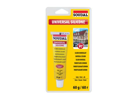 Silikon uniwersalny biały 60 g blister Soudal