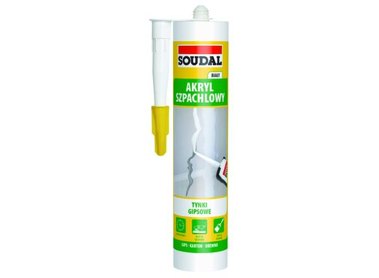 Akryl lekki szpachlowy biały 280 ml Soudal