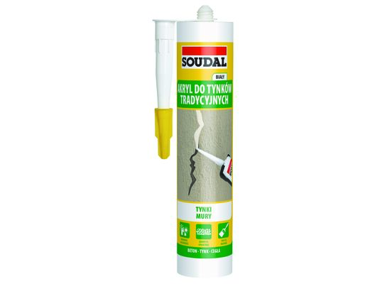 Akryl do tynków biały 280 ml Soudal