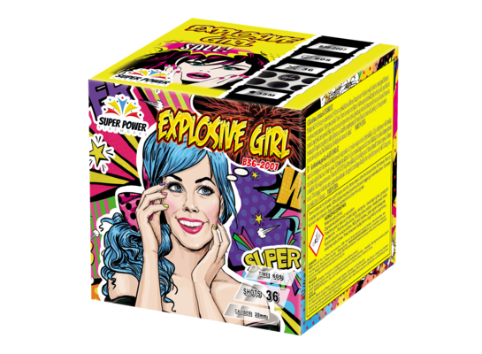 Wyrzutnia EXPLOSIVE GIRL 20 mm 36 strzałów