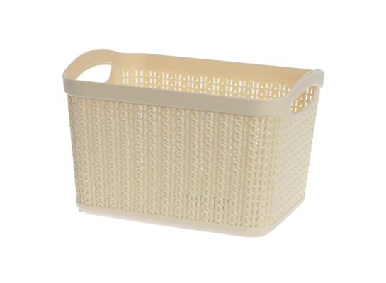 Koszyk prostokątny L 6,6 l WILLOW kremowy