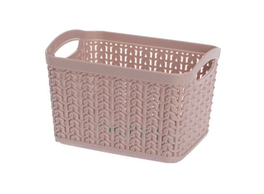 Koszyk prostokątny S 1,5 l WILLOW różowy