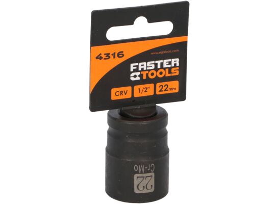 Nasadka udarowa sześciokątna 1/2” 22 mm FASTER TOOLS