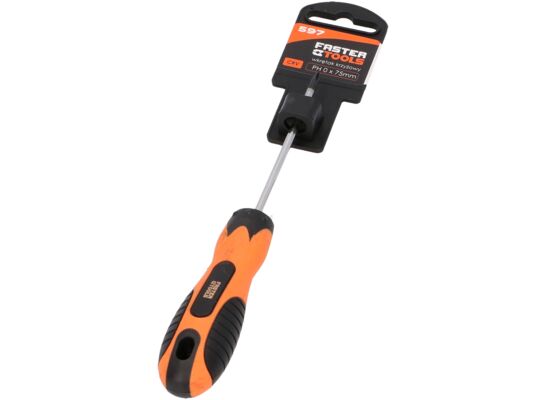 Wkrętak krzyżowy PH0 x 75 mm FASTER TOOLS 