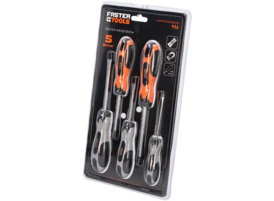 Zestaw wkrętaków 5cz. FASTER TOOLS