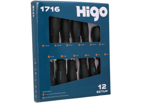 Zestaw wkrętaków 12cz. HIGO