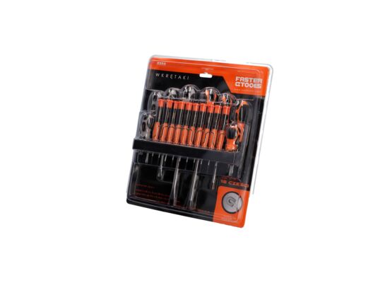 Zestaw wkrętaków 18cz. FASTER TOOLS