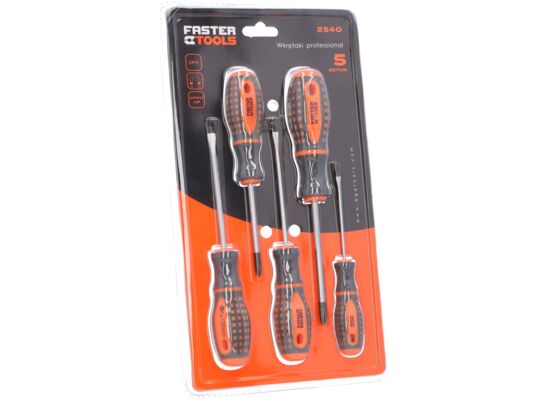Zestaw wkrętaków PROFESSIONAL 5cz. FASTER TOOLS