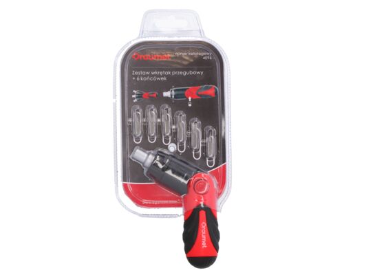 Zestaw wkrętak przegubowy z końcówkami - 7cz. DRAUMET