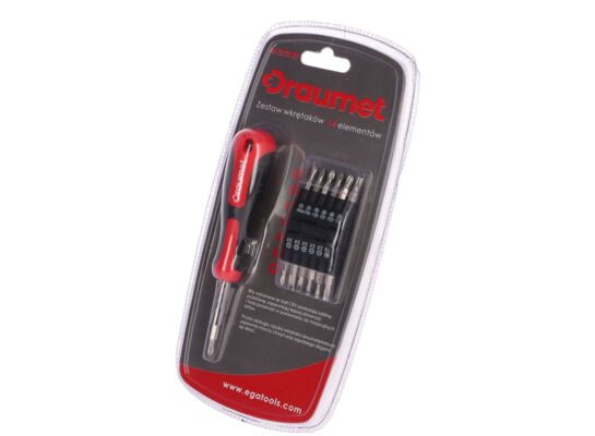 Zestaw wkrętak z bitami 14cz. DRAUMET