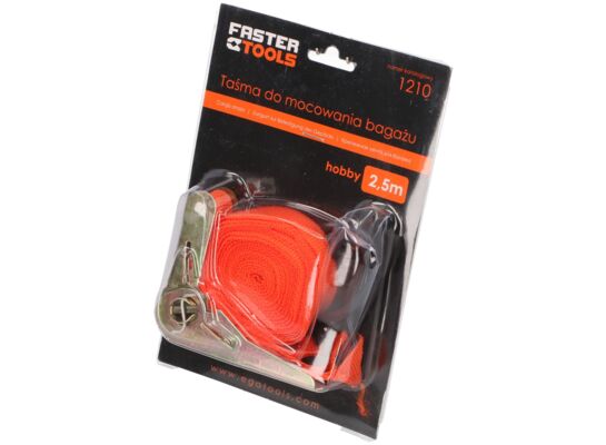 Taśma do mocowania bagażu 2,5 m FASTER TOOLS