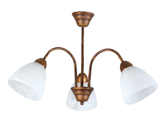 Żyrandol Wezuwio 3 brąz/miedź Lampex