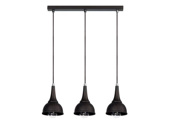 Lampa wisząca Alla 3 czarna Lampex