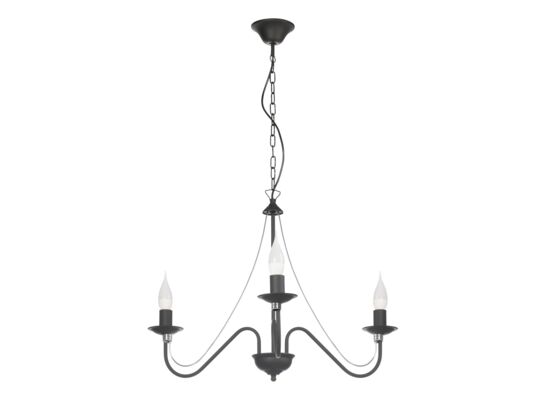 Żyrandol Monic 3 czarny Lampex