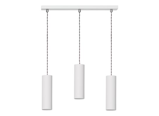 Lampa wisząca Rollg 3 biała Lampex