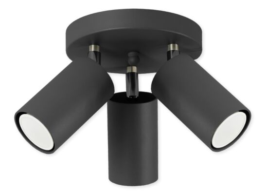 Plafon Rolos 3A czarny Lampex