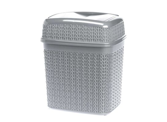 Kosz uchylny 5 l WILLOW szary jasny