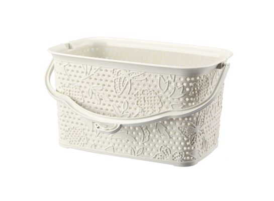 Koszyk na klamerki FANCY kremowy