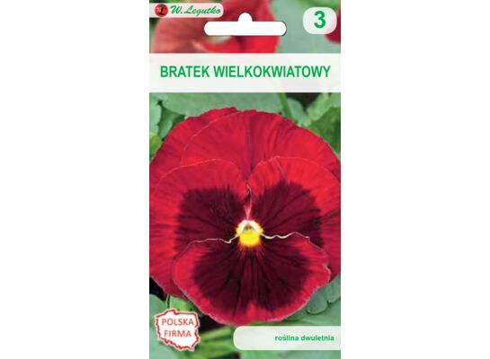 Bratek wielkokwiatowy czerwony z plamą 0,5 g gc. 3 W.Legutko