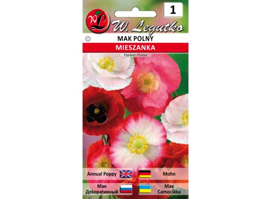 Mak polny mieszanka 50-60 cm W.Legutko