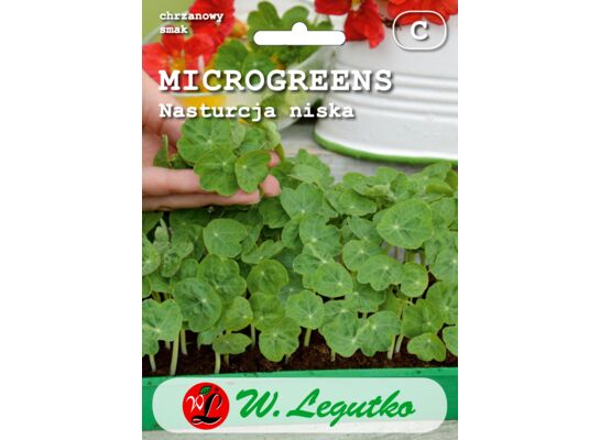 Microgreens nasturcja niska półpełna różowa 10 cm W.Legutko