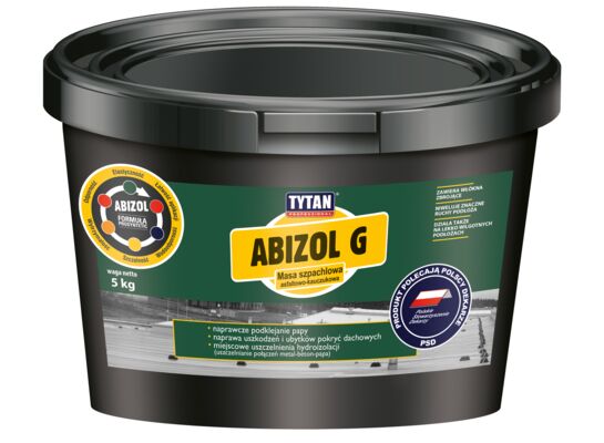 Masa szpachlowa asfaltowo-kauczukowa Abizol G 5 kg Tytan